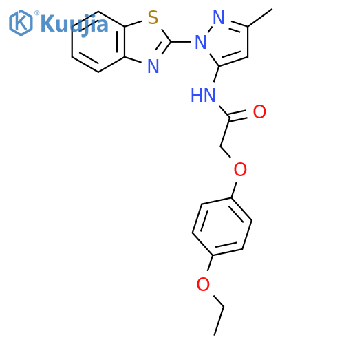 N-1-(1,3-benzothiazol-2-yl)-3-methyl-1H-pyrazol-5-yl-2-(4-ethoxyphenoxy)acetamide structure