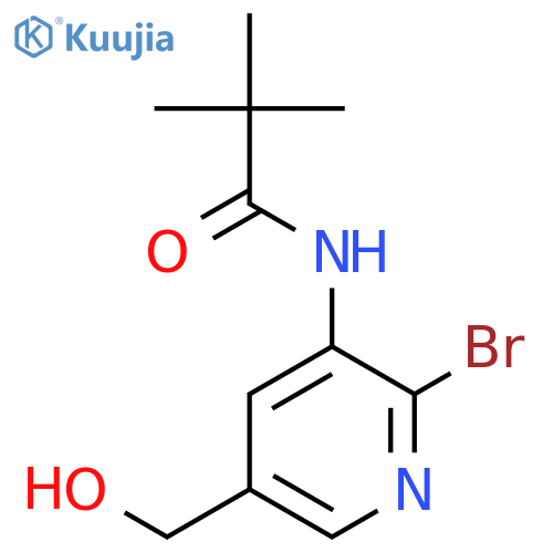 N-(2-Bromo-5-(hydroxymethyl)pyridin-3-yl)pivalamide structure