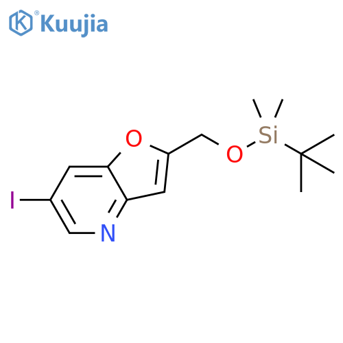 2-((tert-Butyldimethylsilyloxy)methyl)-6-iodofuro3,2-bpyridine structure