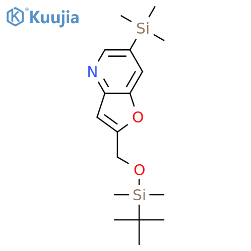2-((tert-Butyldimethylsilyloxy)methyl)-6-(trimethylsilyl)furo3,2-bpyridine structure