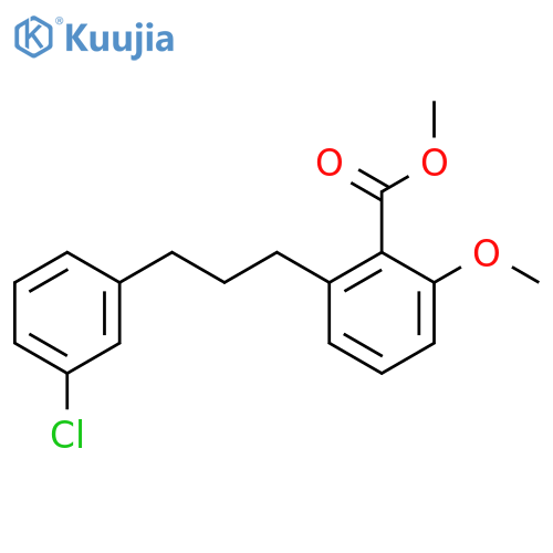 2-[3-(3-Chloro-phenyl)-propyl]-6-methoxy-benzoic acid methyl ester structure