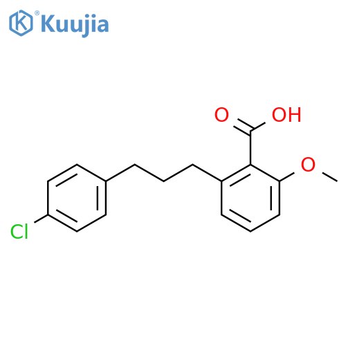 2-[3-(4-Chloro-phenyl)-propyl]-6-methoxy-benzoic acid structure