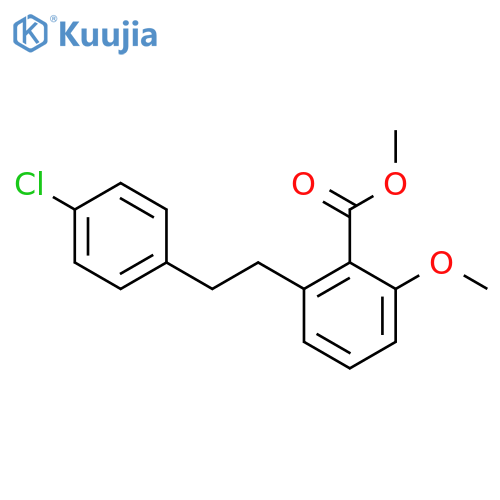 2-[2-(4-Chloro-phenyl)-ethyl]-6-methoxy-benzoic acid methyl ester structure