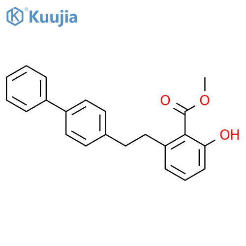 2-(2-Biphenyl-4-yl-ethyl)-6-hydroxy-benzoic acid methyl ester structure