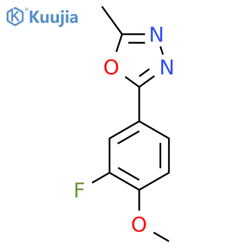 2-(3-Fluoro-4-methoxyphenyl)-5-methyl-1,3,4-oxadiazole structure