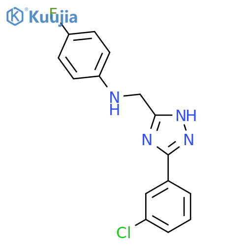 N-((5-(3-Chlorophenyl)-1H-1,2,4-triazol-3-yl)methyl)-4-fluoroaniline structure