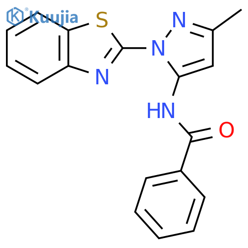 N-1-(1,3-benzothiazol-2-yl)-3-methyl-1H-pyrazol-5-ylbenzamide structure