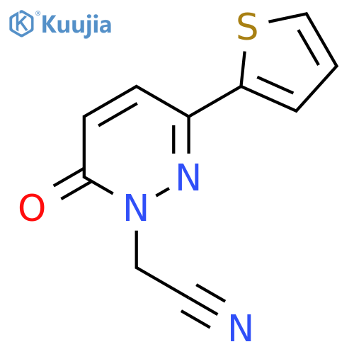 2-[6-oxo-3-(thiophen-2-yl)-1,6-dihydropyridazin-1-yl]acetonitrile structure