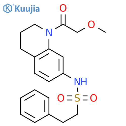 N-[1-(2-methoxyacetyl)-1,2,3,4-tetrahydroquinolin-7-yl]-2-phenylethane-1-sulfonamide structure