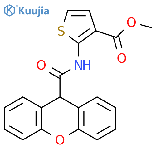 methyl 2-(9H-xanthene-9-amido)thiophene-3-carboxylate structure