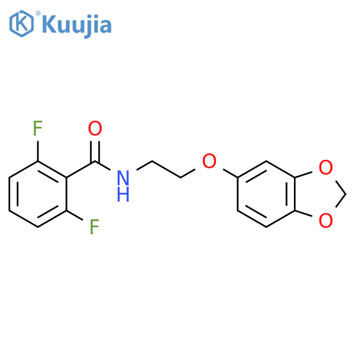 N-2-(2H-1,3-benzodioxol-5-yloxy)ethyl-2,6-difluorobenzamide structure