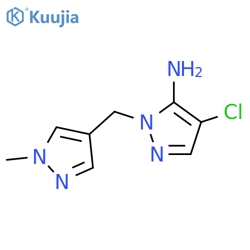 4-chloro-1-(1-methyl-1H-pyrazol-4-yl)methyl-1H-pyrazol-5-amine structure