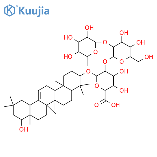 b-D-Glucopyranosiduronic acid, (3b,22b)-22-hydroxyolean-12-en-3-yl O-6-deoxy-a-L-mannopyranosyl-(1®2)-O-b-D-glucopyranosyl-(1®2)- (9CI) structure