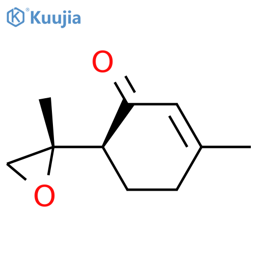 2-Cyclohexen-1-one, 3-methyl-6-[(2S)-2-methyl-2-oxiranyl]-, (6S)- structure