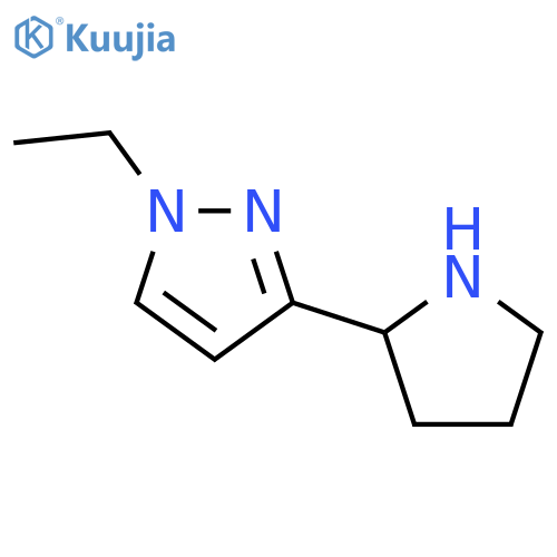 1-ethyl-3-(pyrrolidin-2-yl)-1H-pyrazole structure