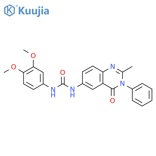 1-(3,4-dimethoxyphenyl)-3-(2-methyl-4-oxo-3-phenyl-3,4-dihydroquinazolin-6-yl)urea structure