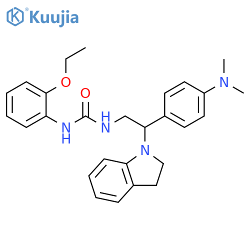 1-[2-(2,3-dihydro-1H-indol-1-yl)-2-[4-(dimethylamino)phenyl]ethyl]-3-(2-ethoxyphenyl)urea structure