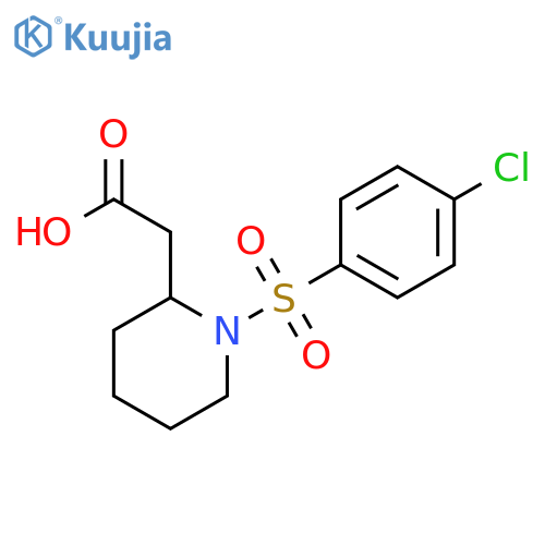 2-[1-(4-chlorobenzenesulfonyl)piperidin-2-yl]acetic acid structure