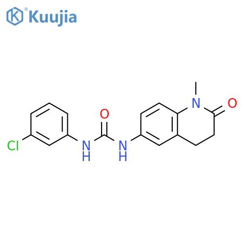 1-(3-chlorophenyl)-3-(1-methyl-2-oxo-1,2,3,4-tetrahydroquinolin-6-yl)urea structure