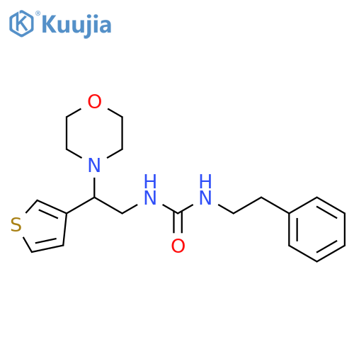 3-2-(morpholin-4-yl)-2-(thiophen-3-yl)ethyl-1-(2-phenylethyl)urea structure