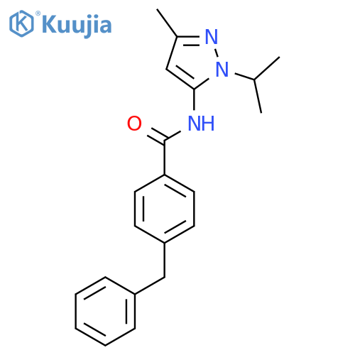 4-benzyl-N-3-methyl-1-(propan-2-yl)-1H-pyrazol-5-ylbenzamide structure