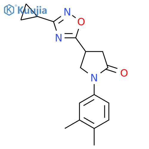 4-(3-cyclopropyl-1,2,4-oxadiazol-5-yl)-1-(3,4-dimethylphenyl)pyrrolidin-2-one structure