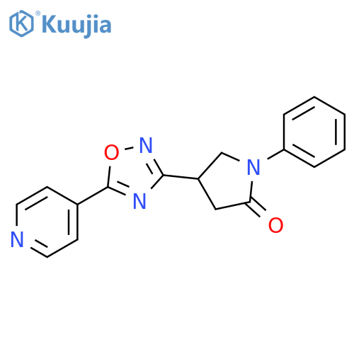 1-phenyl-4-5-(pyridin-4-yl)-1,2,4-oxadiazol-3-ylpyrrolidin-2-one structure