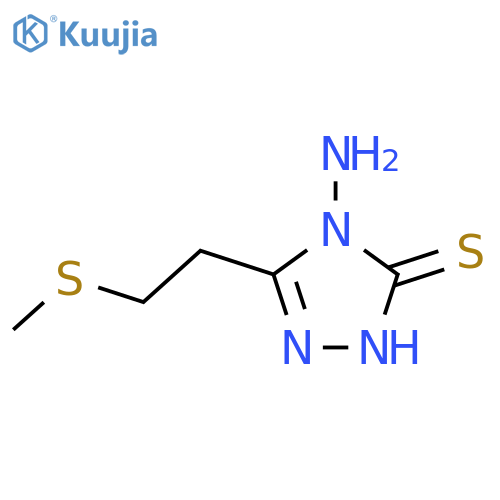4-Amino-5-[2-(methylsulfanyl)ethyl]-4H-1,2,4-triazole-3-thiol structure
