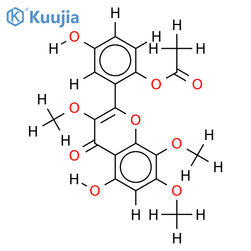 3,7,8-Tri-Me ether,2'-Ac-2',3,5,5',7,8-Hexahydroxyflavone structure