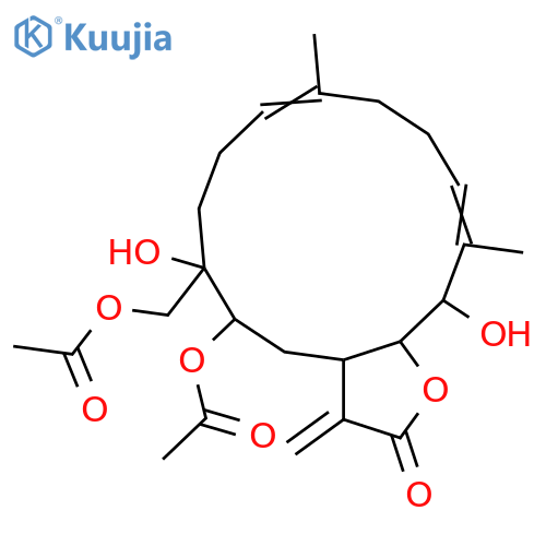 3,4,13,18-Tetrahydroxy-7,11,15(17)-cembratrien-16,14-olide; (1R*,3S*,4S*,7E,11E,13R*,14R*)-form, 3,18-Di-Ac structure