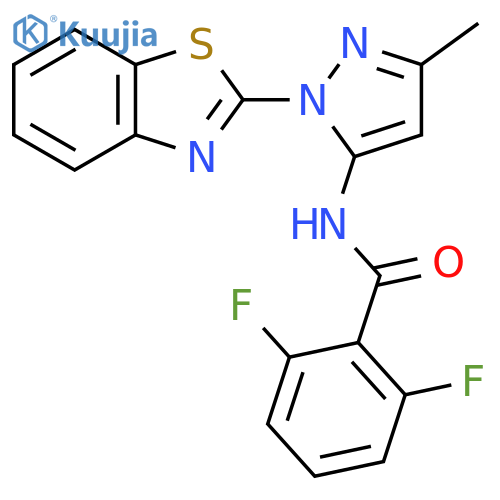 N-1-(1,3-benzothiazol-2-yl)-3-methyl-1H-pyrazol-5-yl-2,6-difluorobenzamide structure