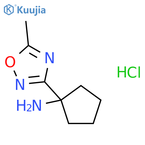 1-(5-Methyl-1,2,4-oxadiazol-3-yl)cyclopentan-1-amine Hydrochloride structure