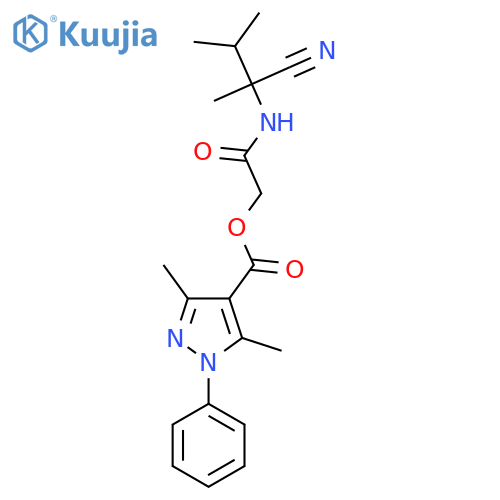 [(1-cyano-1,2-dimethylpropyl)carbamoyl]methyl 3,5-dimethyl-1-phenyl-1H-pyrazole-4-carboxylate structure