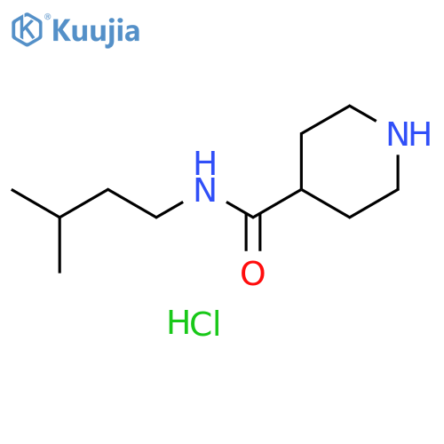 N-(3-methylbutyl)piperidine-4-carboxamide hydrochloride structure
