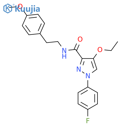 4-ethoxy-1-(4-fluorophenyl)-N-2-(4-methoxyphenyl)ethyl-1H-pyrazole-3-carboxamide structure