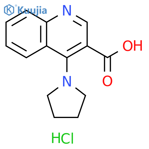 4-(pyrrolidin-1-yl)quinoline-3-carboxylic acid hydrochloride structure