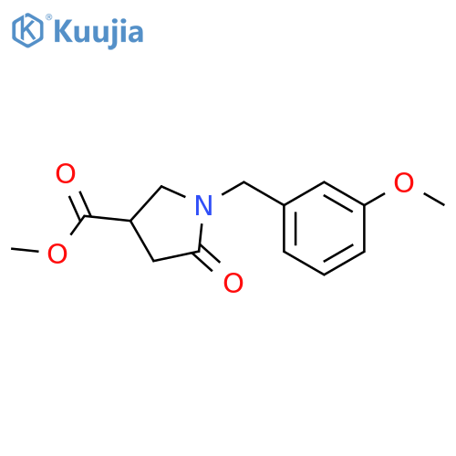 methyl 1-[(3-methoxyphenyl)methyl]-5-oxopyrrolidine-3-carboxylate structure