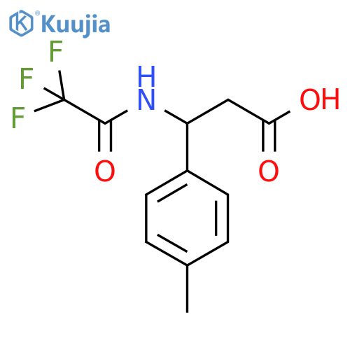3-(4-Methylphenyl)-3-(2,2,2-trifluoroacetyl)aminopropanoic acid structure