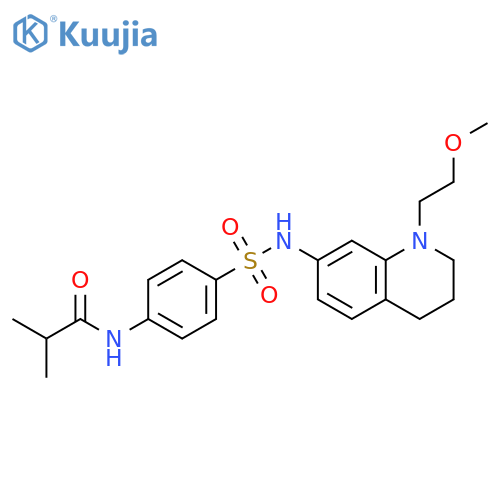 N-(4-{[1-(2-methoxyethyl)-1,2,3,4-tetrahydroquinolin-7-yl]sulfamoyl}phenyl)-2-methylpropanamide structure