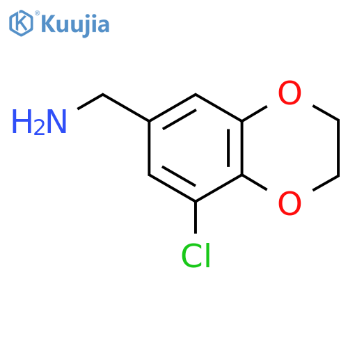 (8-Chloro-2,3-dihydro-1,4-benzodioxin-6-yl)methanamine structure
