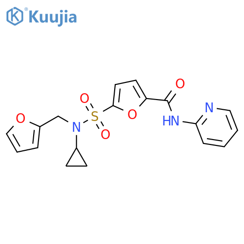 5-{cyclopropyl(furan-2-yl)methylsulfamoyl}-N-(pyridin-2-yl)furan-2-carboxamide structure