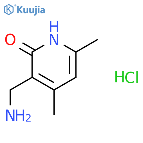 3-(aminomethyl)-4,6-dimethyl-1,2-dihydropyridin-2-one hydrochloride structure