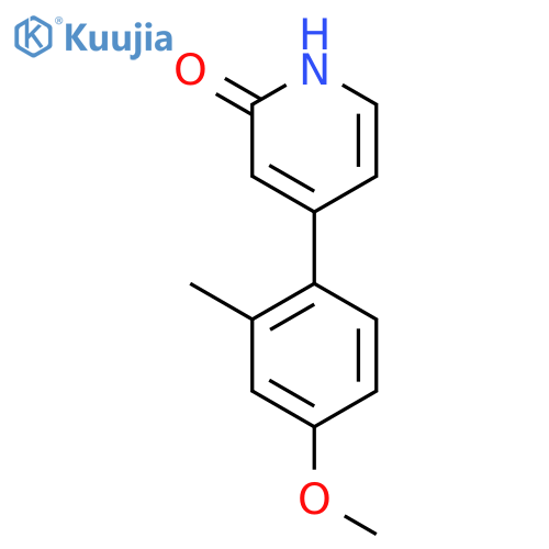 4-(4-methoxy-2-methylphenyl)-1H-pyridin-2-one structure