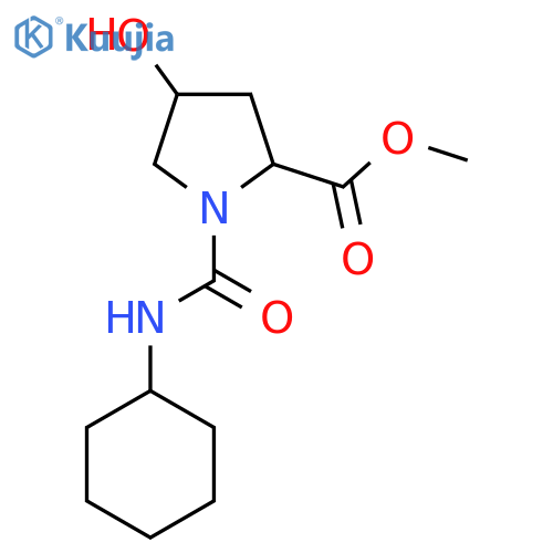 METHYL 1-[(CYCLOHEXYLAMINO)CARBONYL]-4-HYDROXY-2-PYRROLIDINECARBOXYLATE structure
