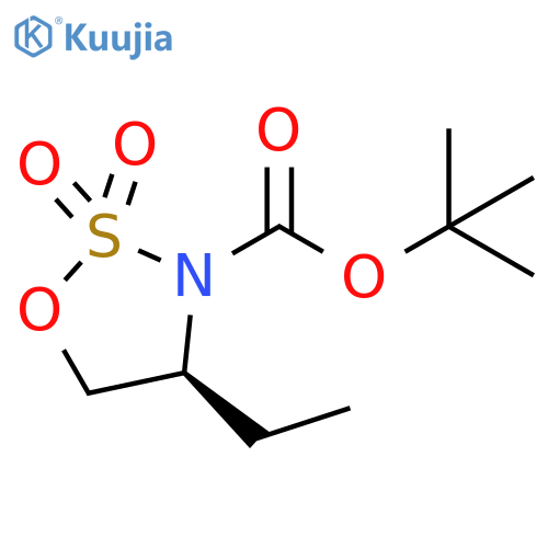 tert-butyl (4S)-4-ethyl-2,2-dioxo-oxathiazolidine-3-carboxylate structure
