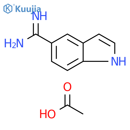 1H-Indole-5-carboximidamide, acetate (1:1) structure