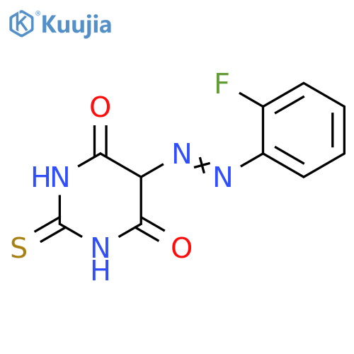 5-(E)-2-(2-Fluorophenyl)diazenyl-2-sulfanyl-4,6-pyrimidinediol structure