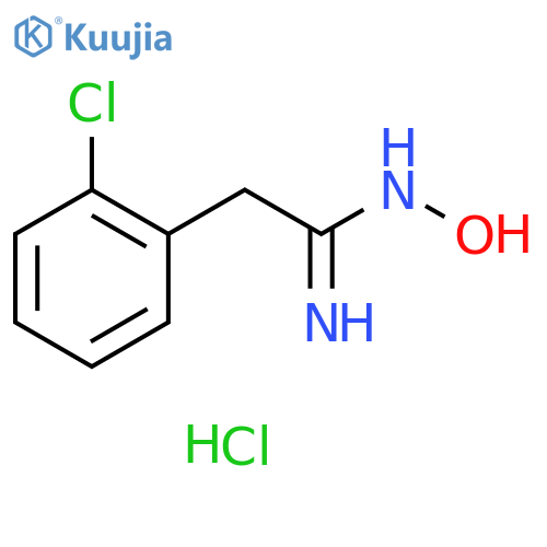 2-(2-chlorophenyl)-N'-hydroxyethanimidamide hydrochloride structure