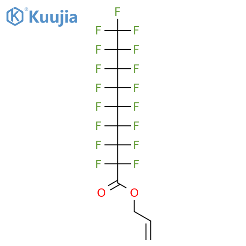 Nonanoic acid,2,2,3,3,4,4,5,5,6,6,7,7,8,8,9,9,9-heptadecafluoro-, 2-propen-1-yl ester structure