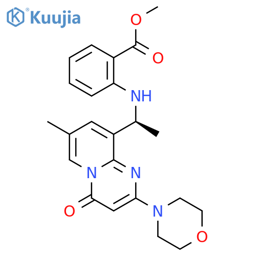 (S)-Methyl 2-(1-(7-methyl-2-morpholino-4-oxo-4H-pyrido[1,2-a]pyrimidin-9-yl)ethylamino)benzoate structure